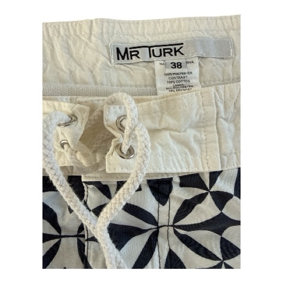 Mr Turk Navy and White Swim Trunks - Picture 3 of 3